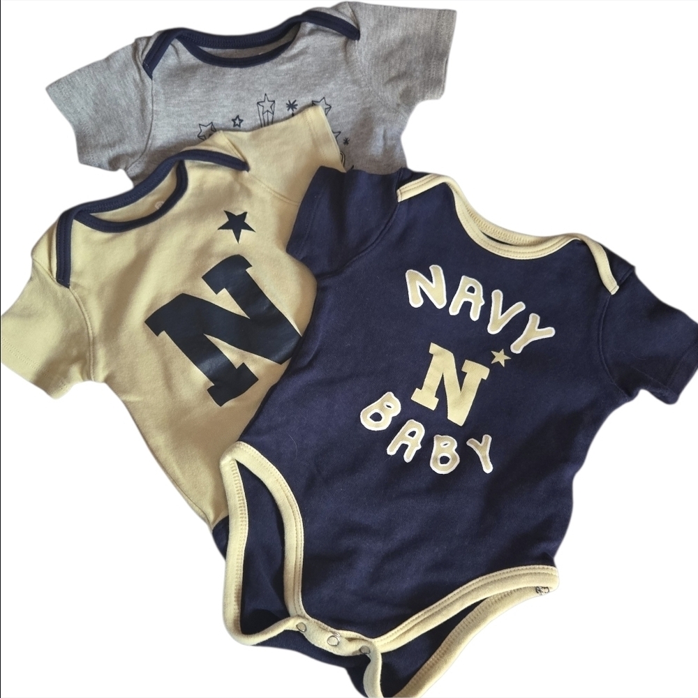 Gen2, 3 Piece Onsie Set. US Navy Academy🏈 -Size 3-6 Mos EUC